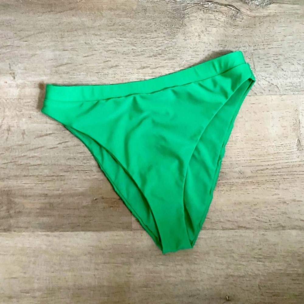 Green High Waisted Bikini Bottom
